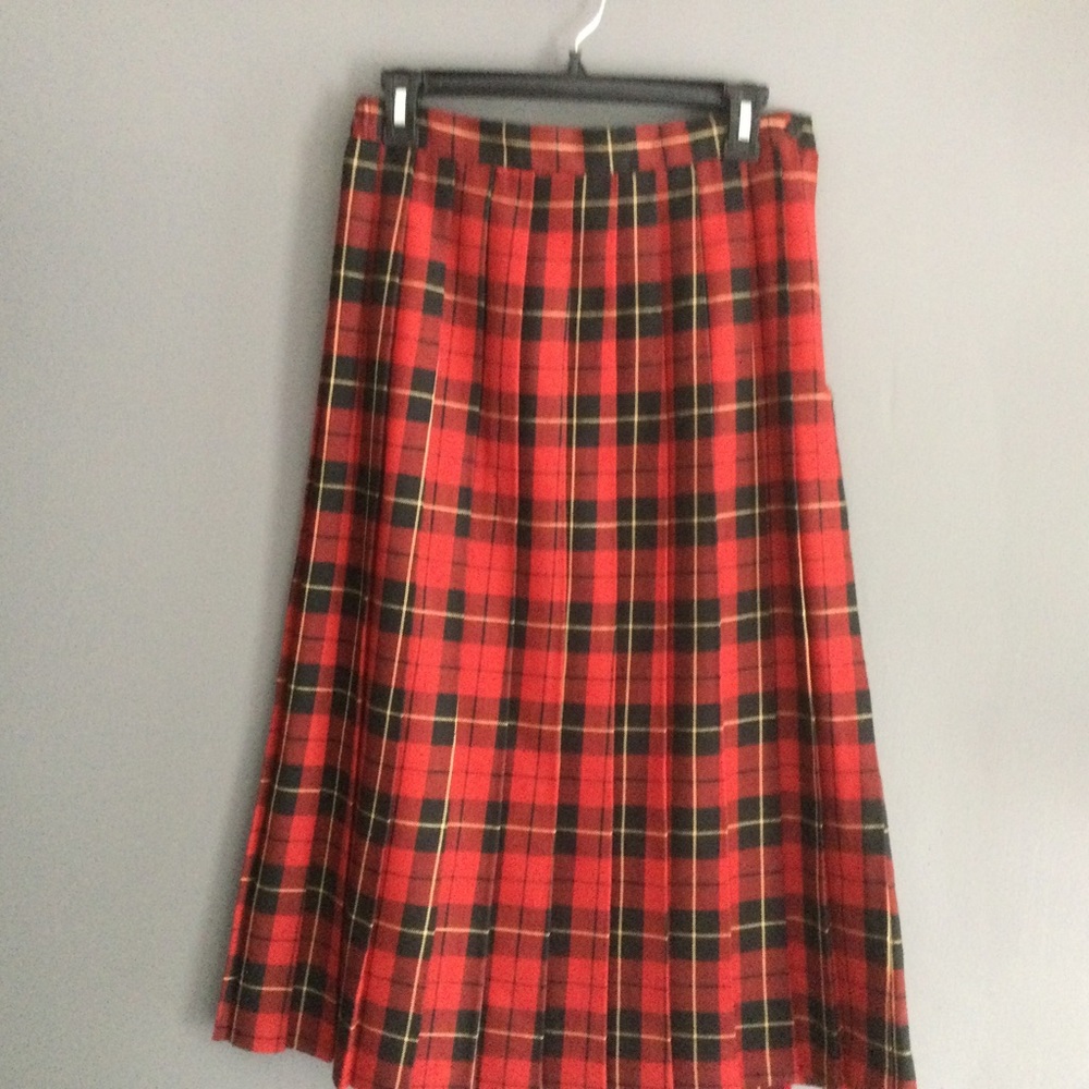 Plaid Pleated Vintage Skirt